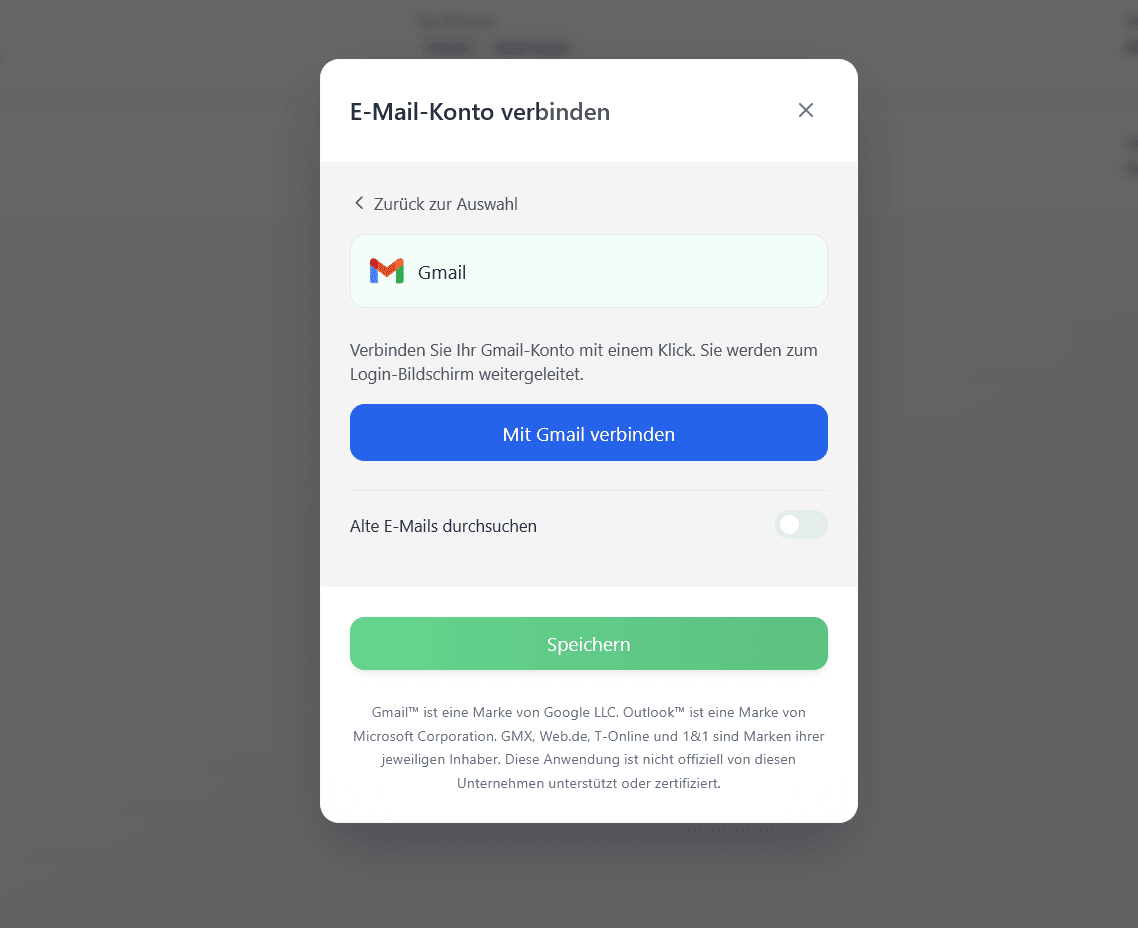 Gmail-Verbindung über OAuth einrichten